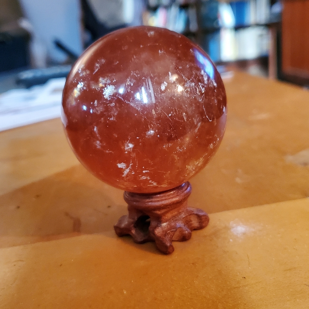 Honey Calcite Sphere - Picture 1 of 3